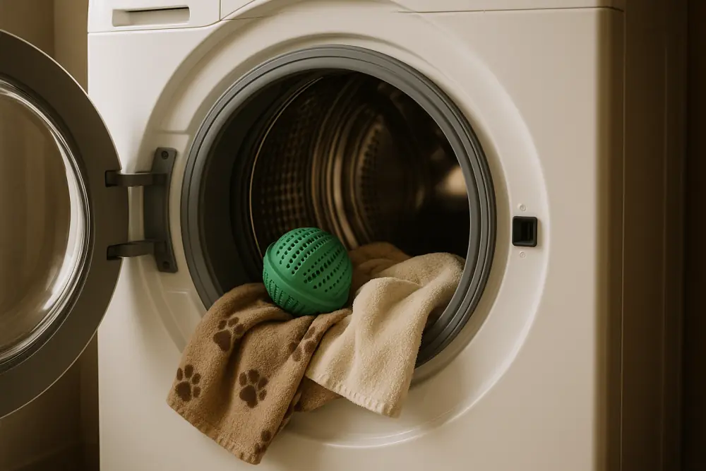 Hundehaare aus der Waschmaschine entfernen