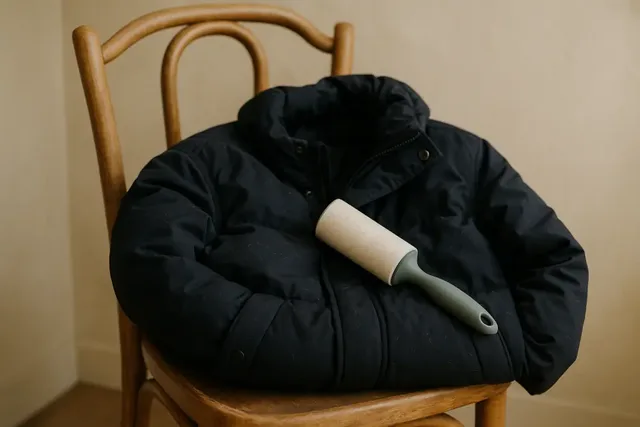 Hundehaare aus Winterjacke entfernen (KI-generiertes Bild)