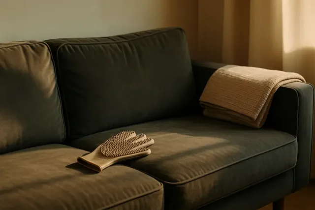 Welche Couch ist am besten bei Tierhaaren? (KI-generiertes Bild)